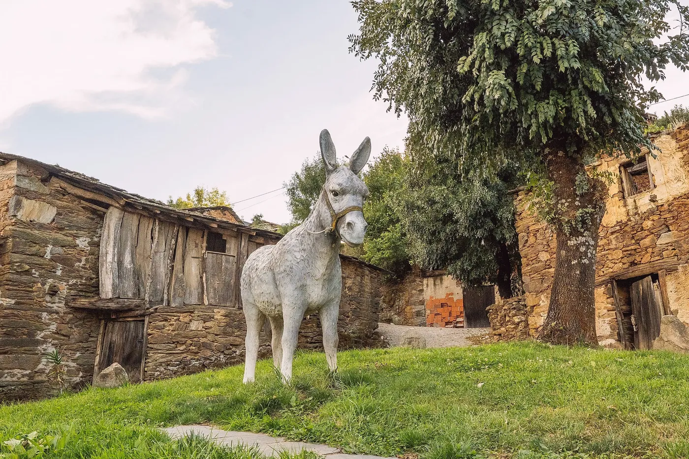 Estátua da burra, no largo de Aveleda