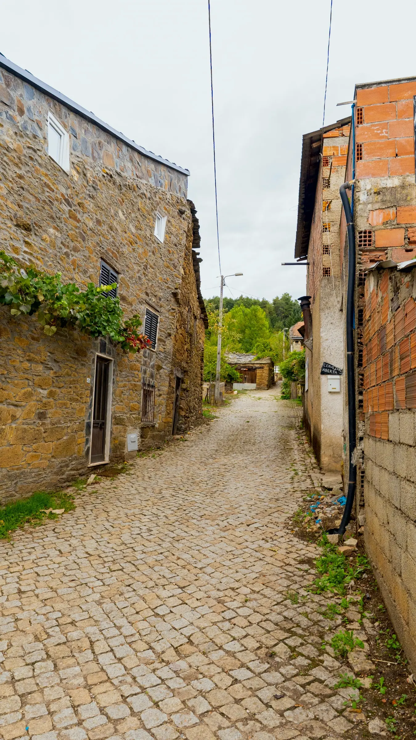 Viela calcetada entre casas de pedra